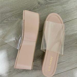 Liliana Tan Cream Sandals Modern Minimalist Design